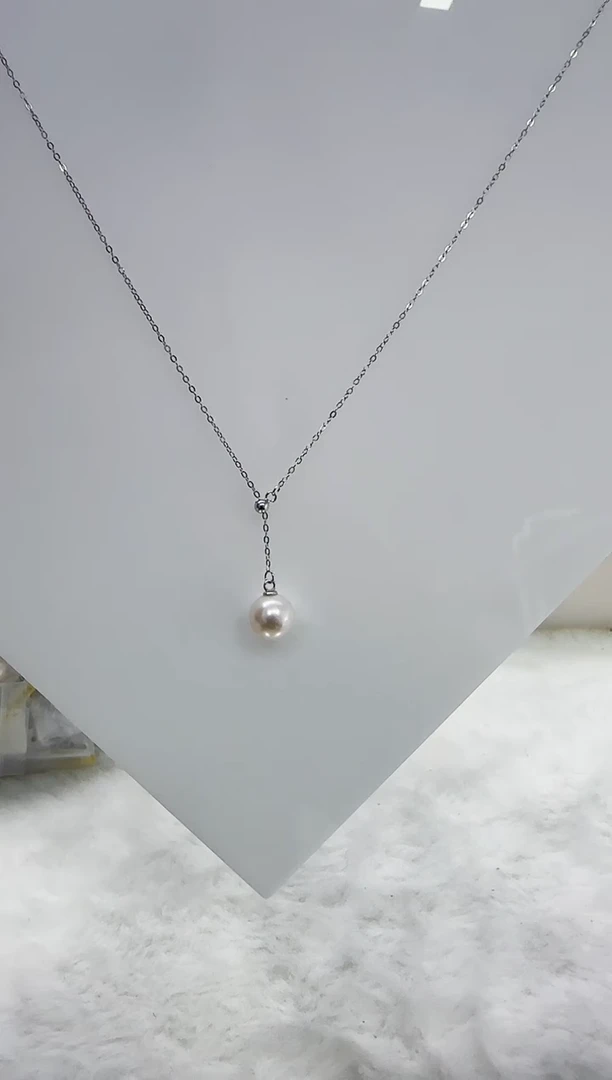 【闪购商品】淡水珍珠DA银S925镶嵌b365 白珠套链9