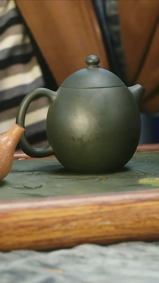 茶壶紫砂景州绿泥大龙蛋*