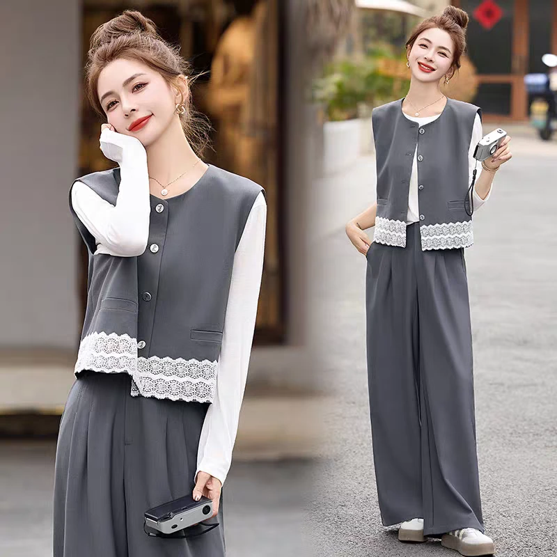 618春游出行衣服网红洋气炸街女装三件套时尚气质套装春季新款