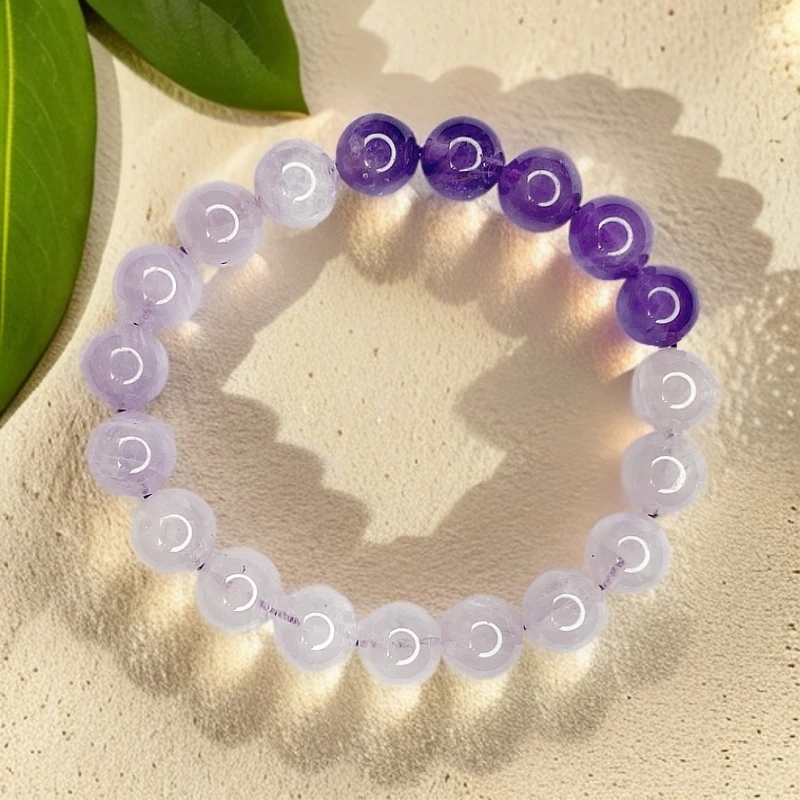 非金属仿水晶手链 薰衣草紫白手串【多样性发货】BH132主播优选