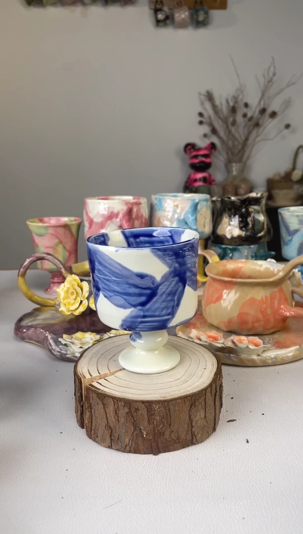 沐泽若芳红酒杯 孤品