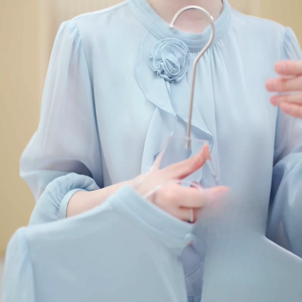 2025春季新款仙气飘飘气质减龄时尚衬衫女长袖上衣