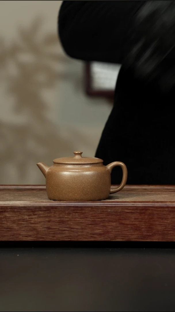 茶壶紫砂芝麻绿 景舟桑扁