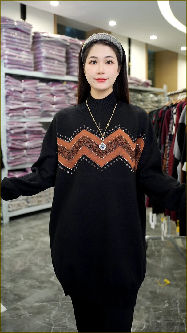 加厚保暖【极简格调】秋冬时尚洋气高端大气上档次毛衣上衣-5563#