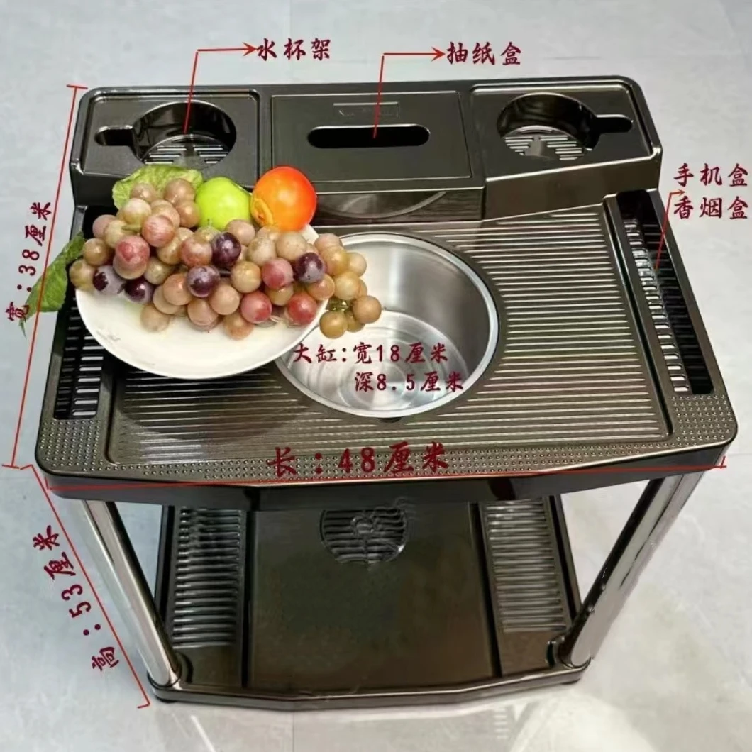 多功能茶几钢木茶几