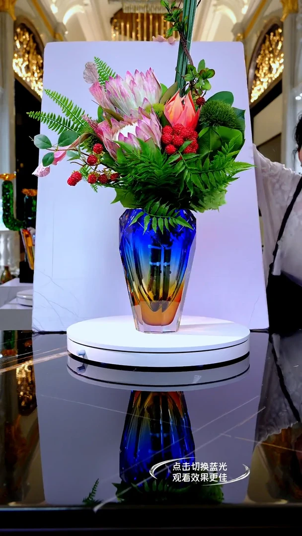 摆件琉璃AJ1010336冰花花器