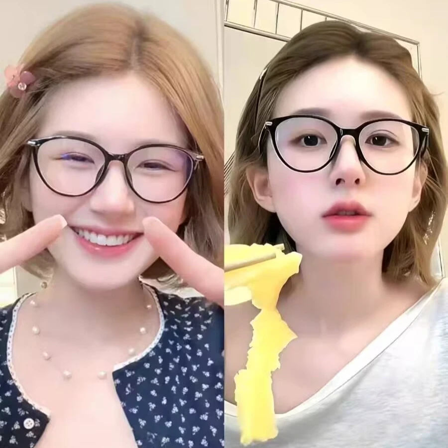 赵露思同款黑框近视眼镜女可配度数超轻防蓝光眼镜框素颜百搭镜架