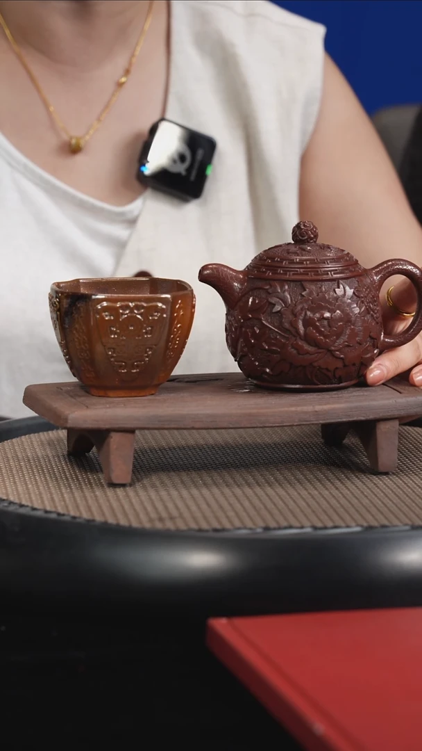 茶壶紫砂【F032】高盖西施+墨宝+茶叶宜兴紫砂SJJ