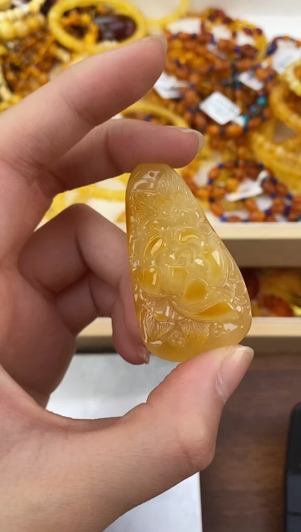 裸石琥珀未镶嵌天然琥珀蜜蜡