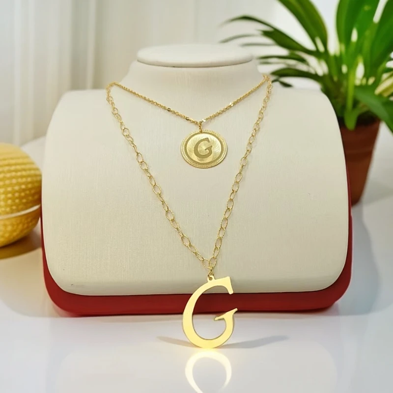 合金项链 G 项链金色