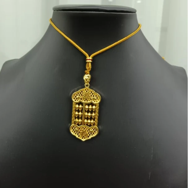 非金属布艺项链 古法福字算盘项链