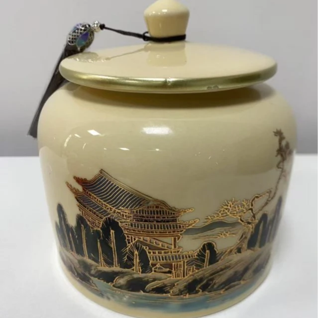 流苏茶叶罐复古中式国风茶叶罐