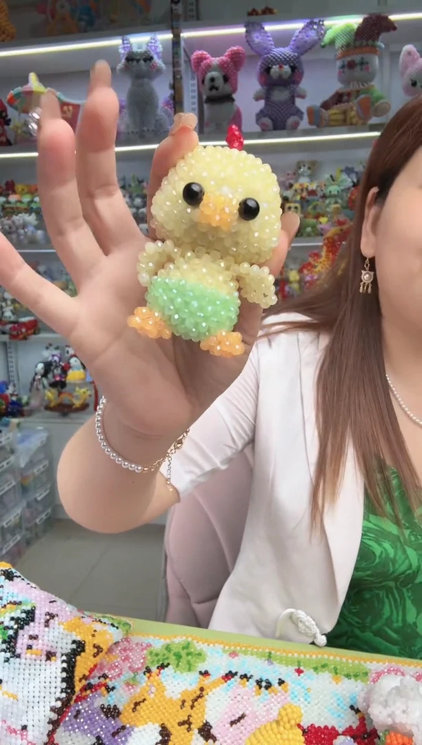 玻璃1524卡4水晶小黄鸡材料包1套