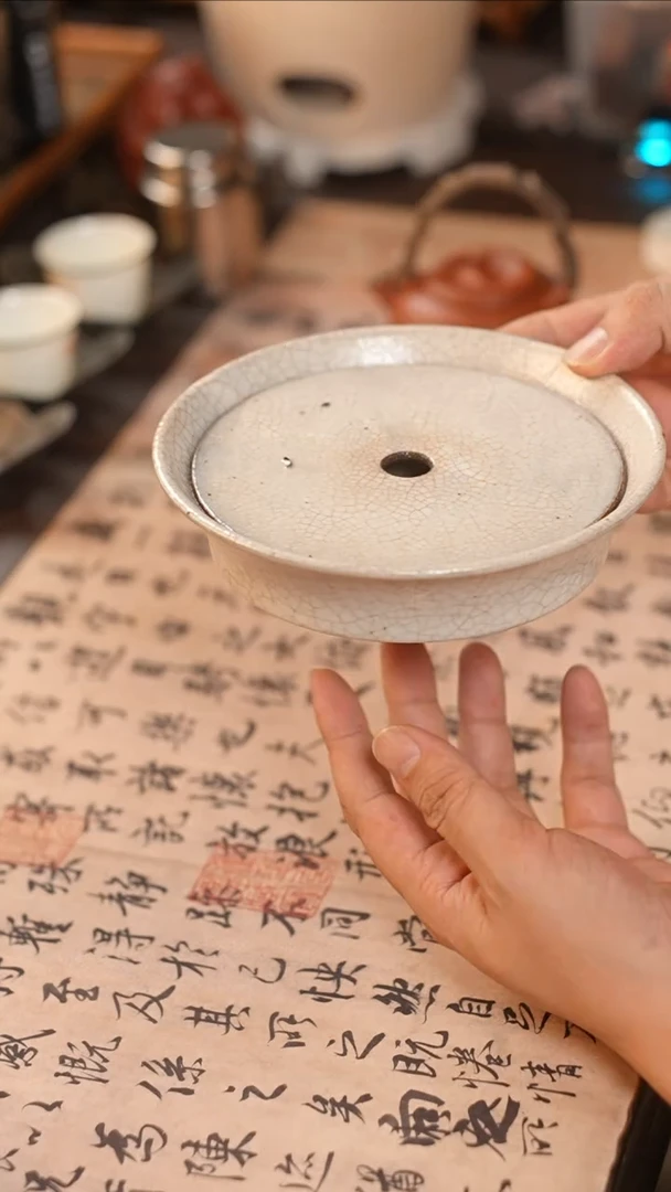 茶具景德镇天野草木灰壶承
