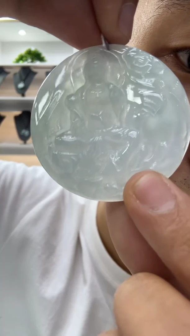 颈饰未镶嵌翡翠天然翡翠A货孤品一件