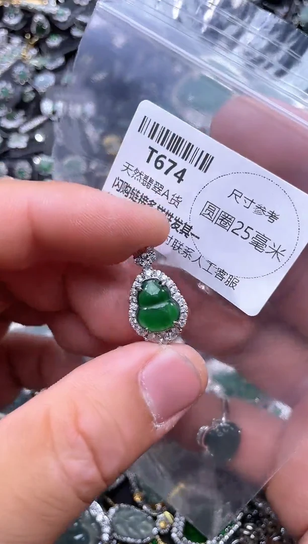 【闪购商品】翡翠颈饰未镶嵌T674吊坠