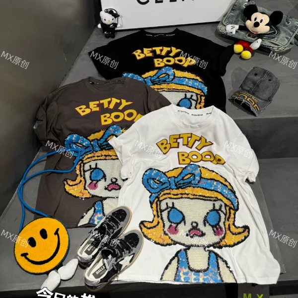 真真潮牌店【蝴蝶结女孩短袖T恤设计款】81326