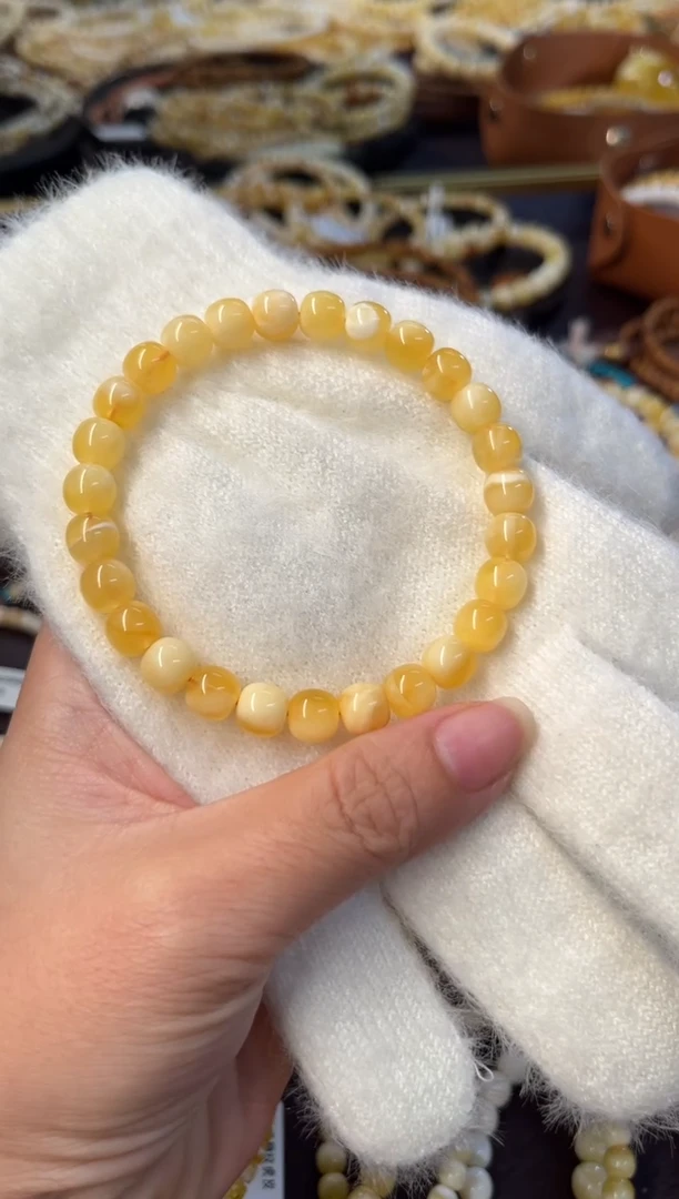 裸石琥珀未镶嵌蜜蜡手串