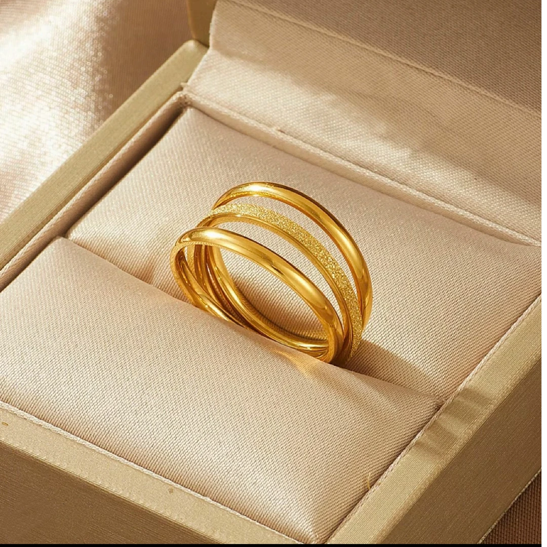 【粉丝专属】高级感小众戒指三生三世素圈戒指套装拍一发三A