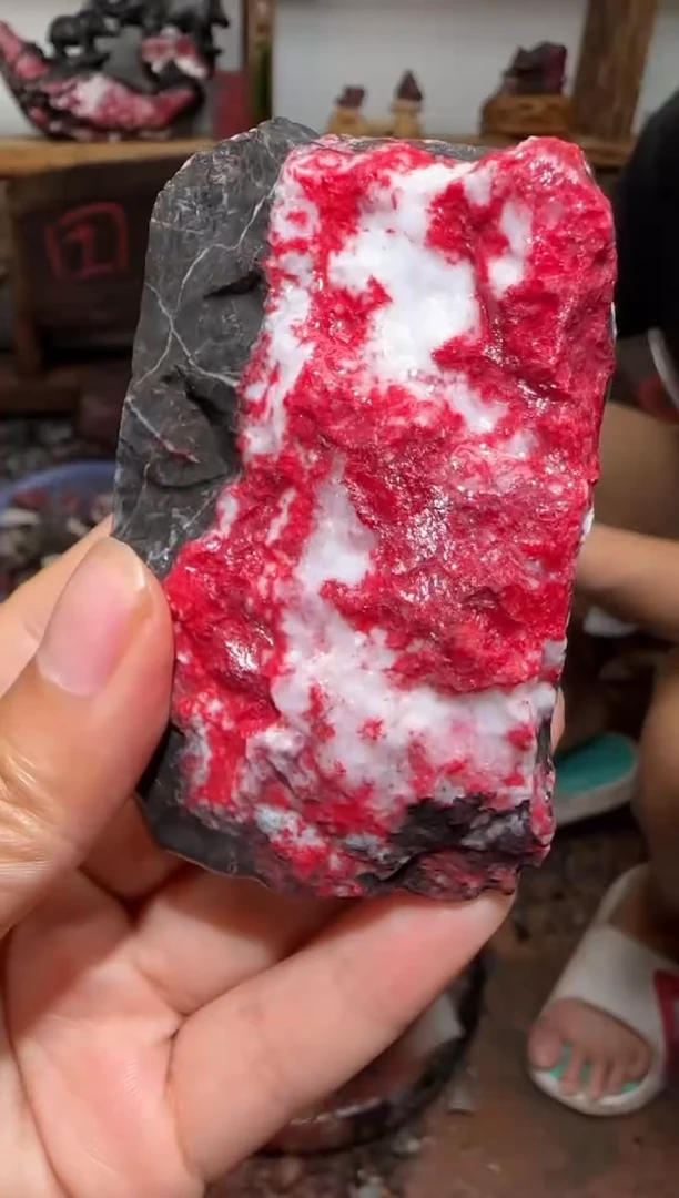 天然辰砂朱砂毛矿石14