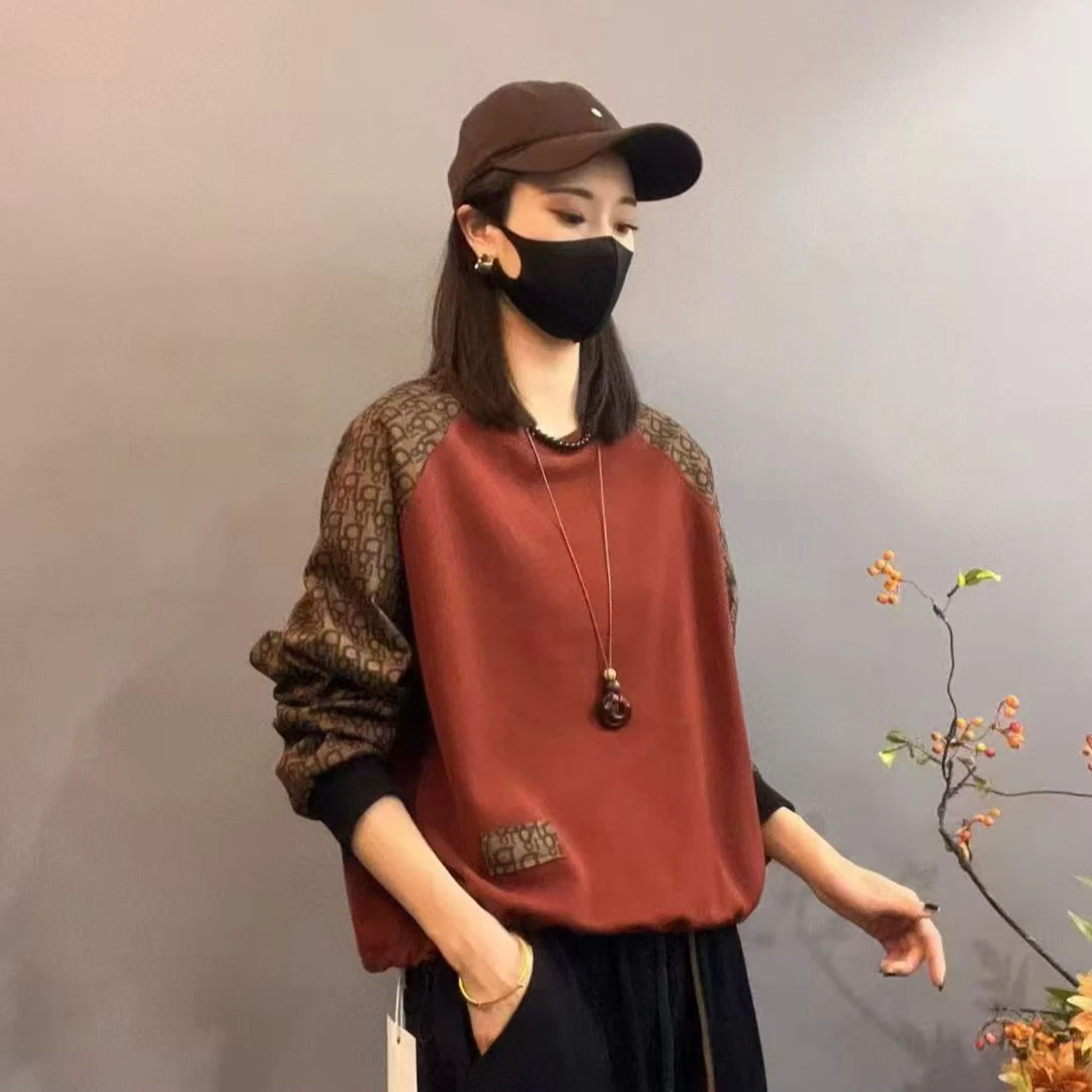 16203新款春秋时尚休闲减龄百搭长袖卫衣