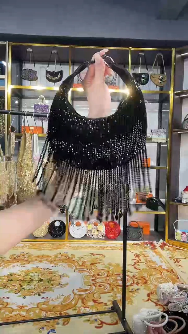 织物珠韵恒泽重工串珠包包直播间女神专拍