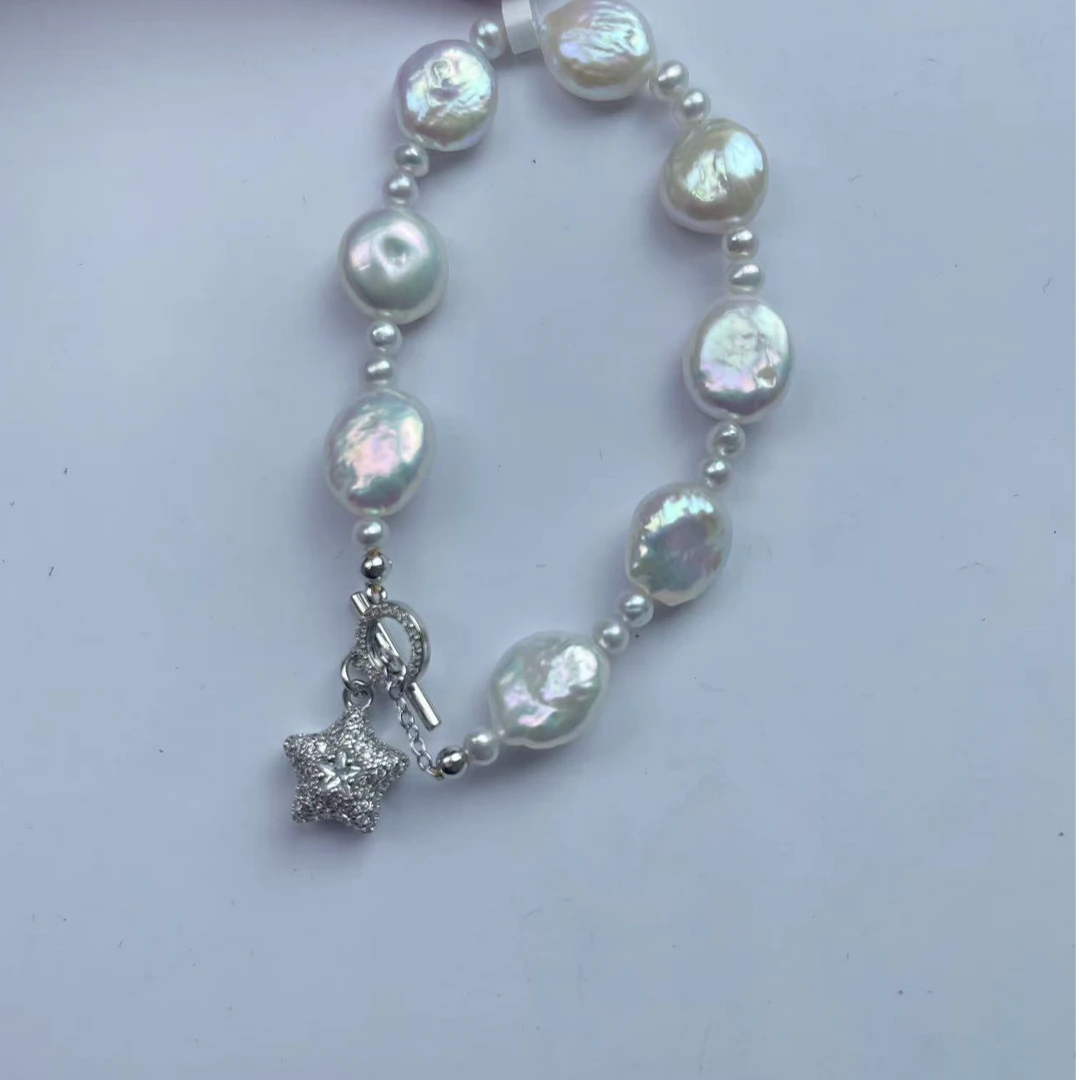 天然淡水巴洛克珍珠手链Y03