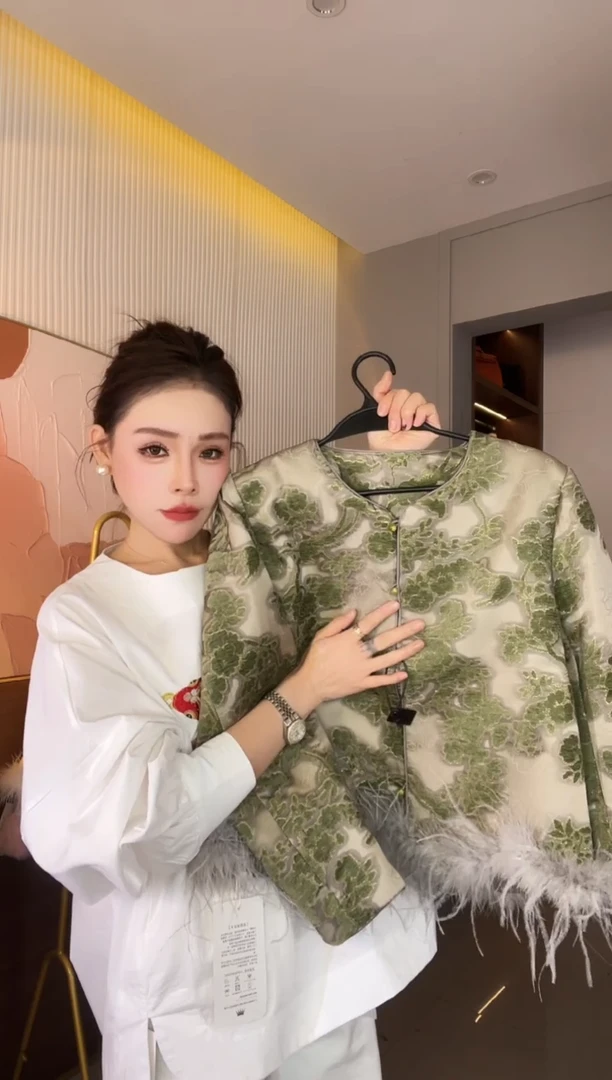 617 绿色上衣外套 L100-110