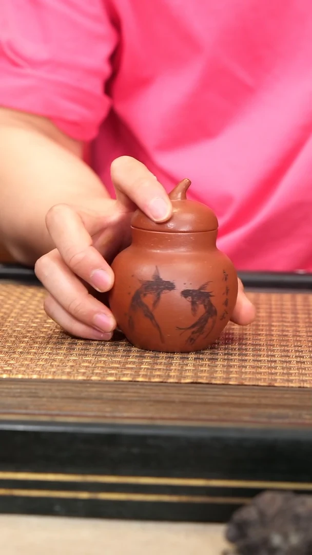 茶壶紫砂11《年年有余》醒茶罐