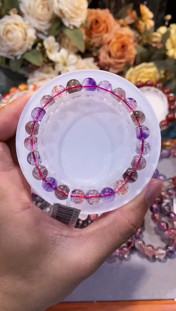 未镶嵌手链水晶黑加仑超七7m+