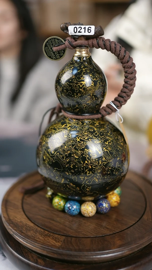 【闪购商品】216精品大漆酒葫芦赠送漏斗底座网兜