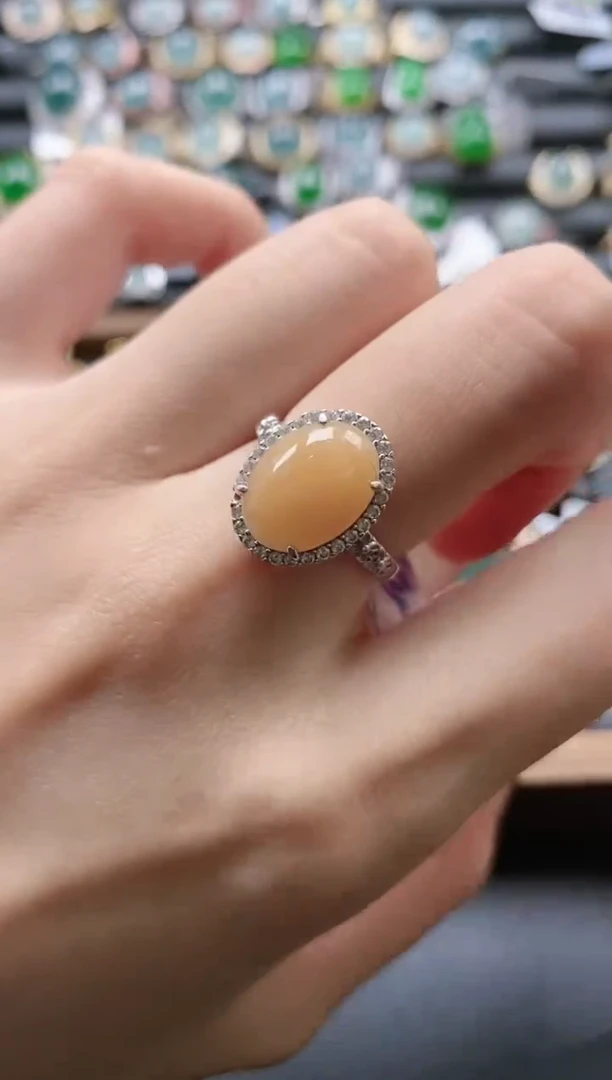 【闪购商品】翡翠戒指银S925镶嵌51511