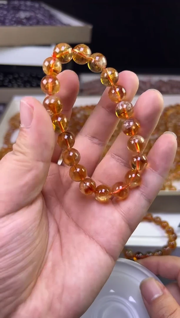 合金手链水晶黄阿塞有瑕疵