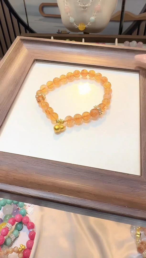 水晶手链未镶嵌黄塔+葫芦款手链