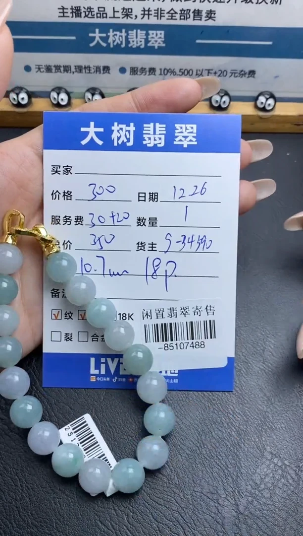 颈饰未镶嵌翡翠珠串多人-85107488