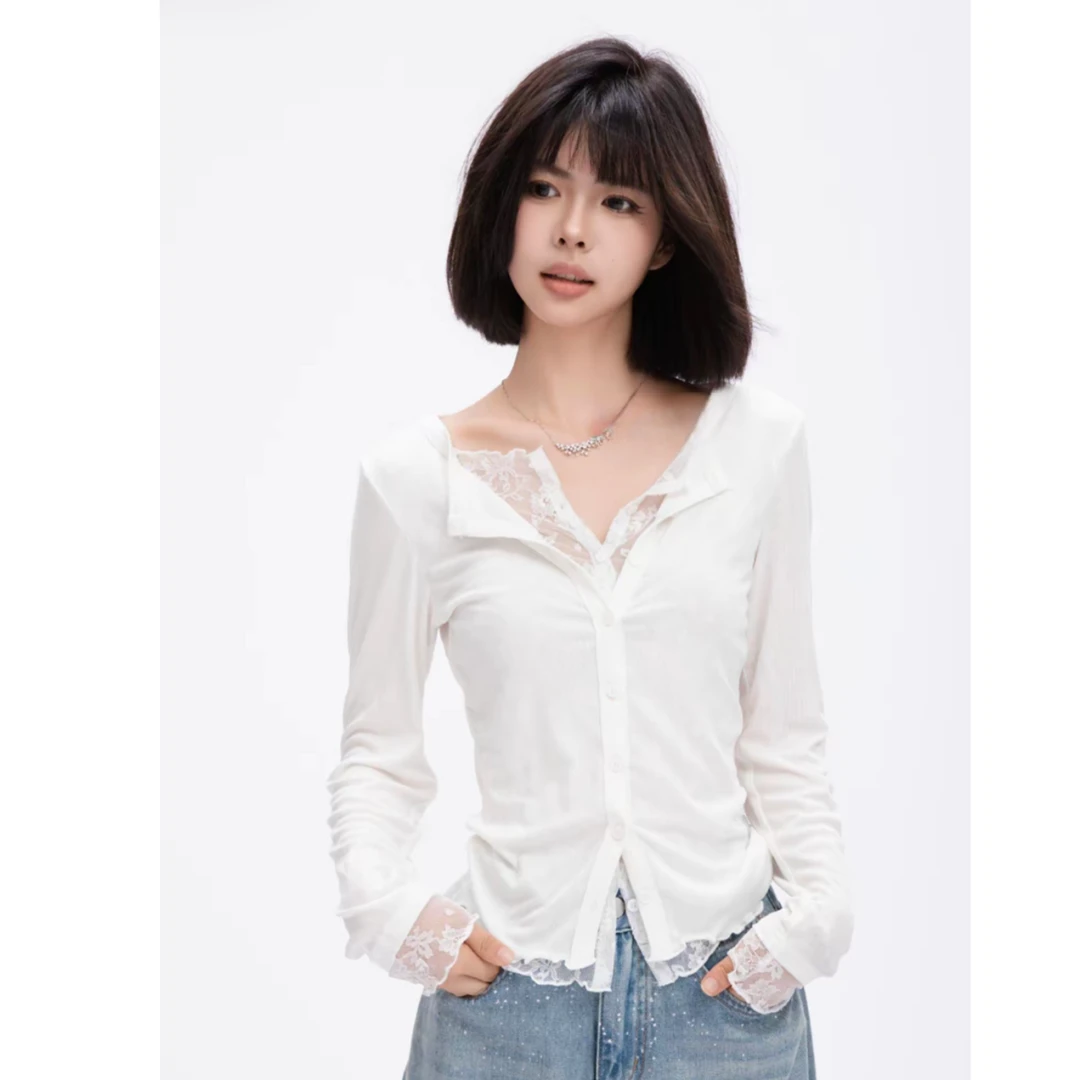 韩版夏季衬衫防晒薄款休闲假两件长袖运动打底衫L1229