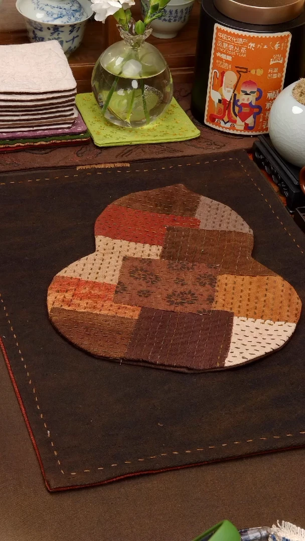 Cici手作刺子绣茶席-987