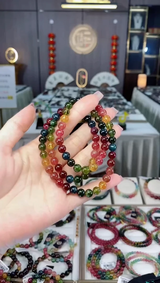 未镶嵌老矿碧玺三圈手串7mm+碧玺hon多样性发货一条