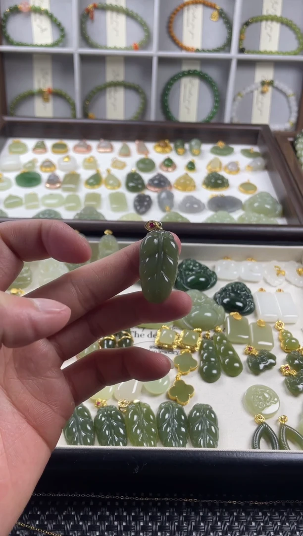 吊坠(不含链)银S925镶嵌和田玉1