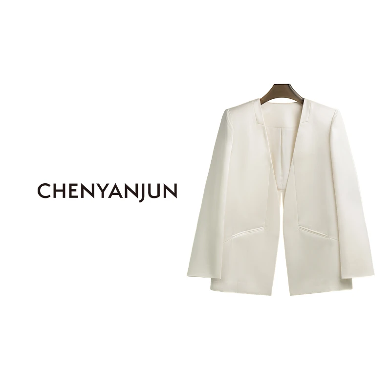 【小心甘专属】515重谤醋酸无领垫肩西服 CYJ-WWO142-W078