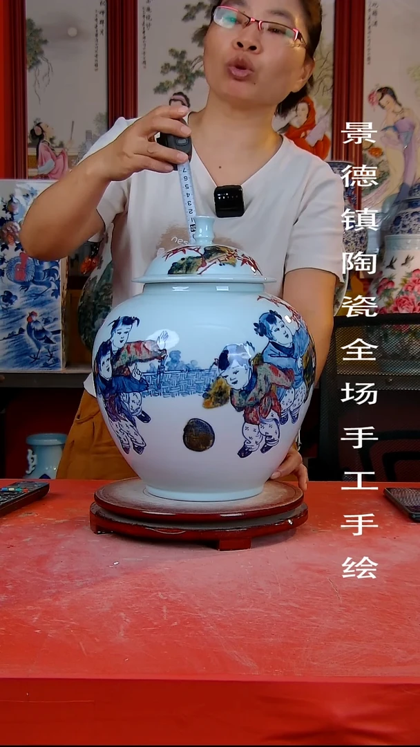 摆件手景德镇陶瓷 全场手工绘