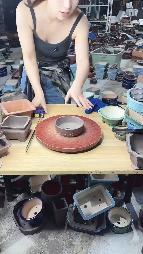 紫砂花盆浅草紫砂花盆微瑕