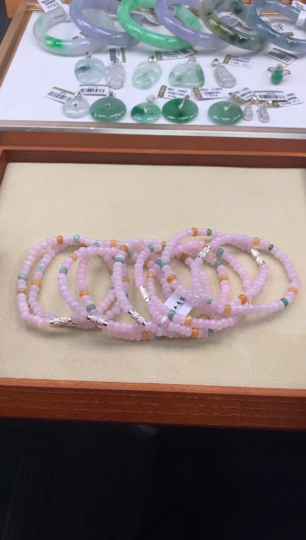 未镶嵌手串翡翠FC550 翡翠算盘珠手串 多样性发其一