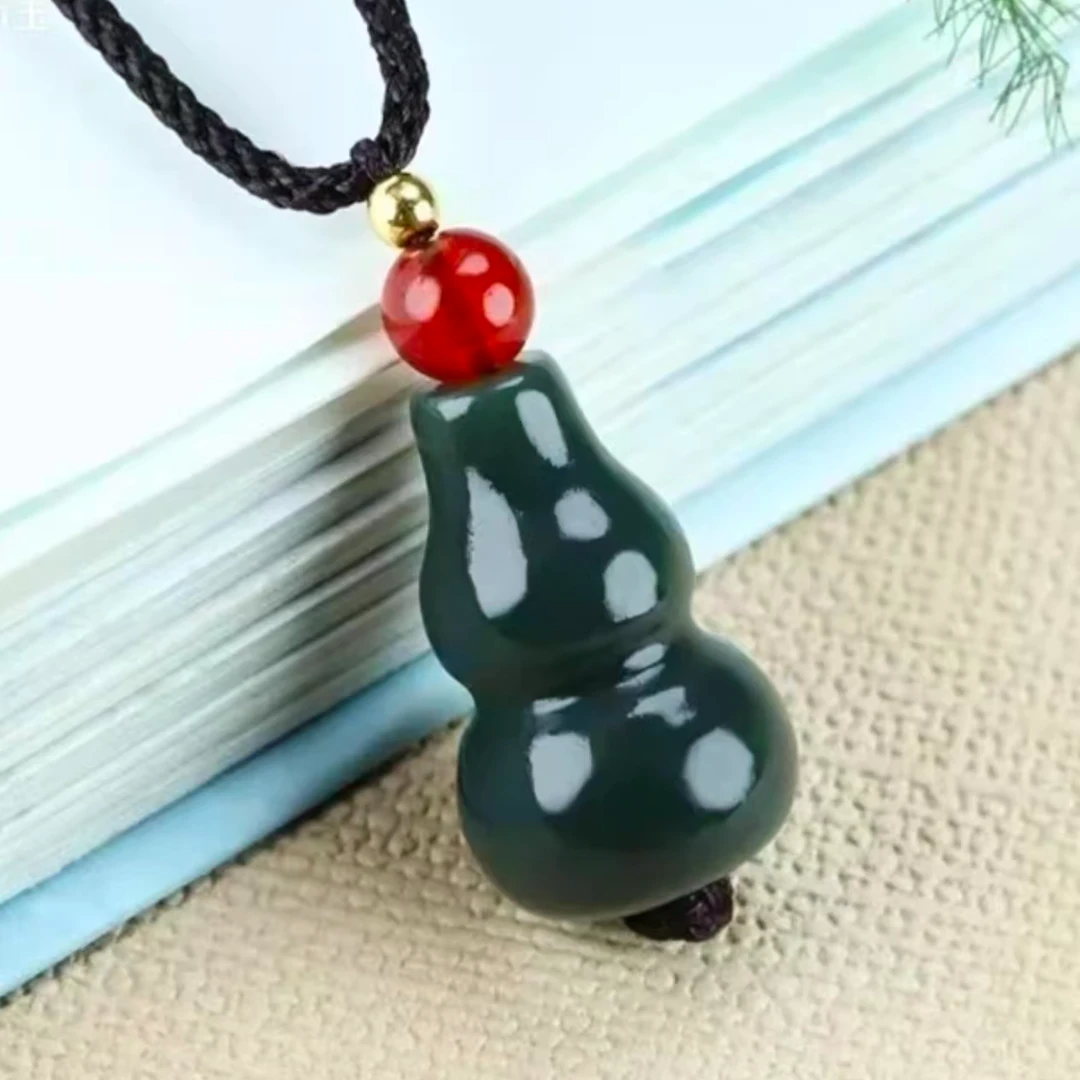 《抖音质检》纯天然和田玉转运葫芦多样性随机发其一XL‘’