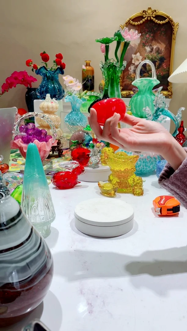 【闪购商品】琉璃手工艺品微瑕 红色小苹果