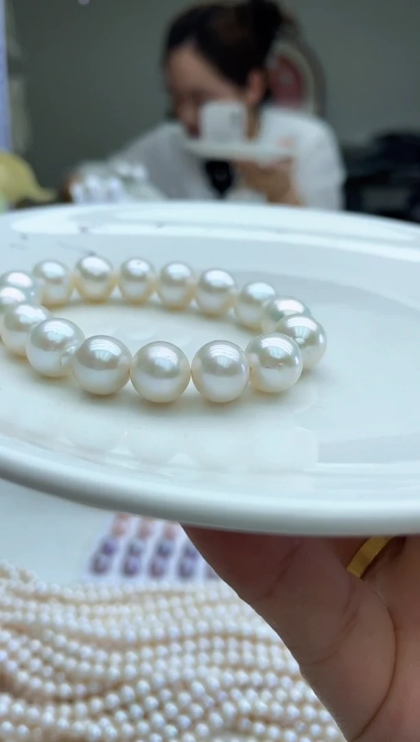 未镶嵌手链淡水珍珠白色系 11mm