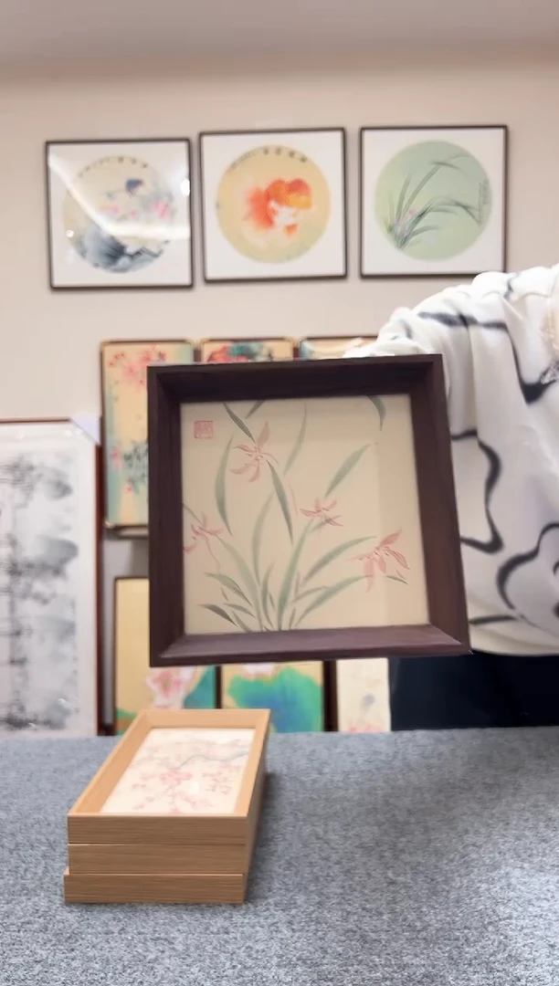 【闪购商品】书法五寸摆台兰花15x15cm