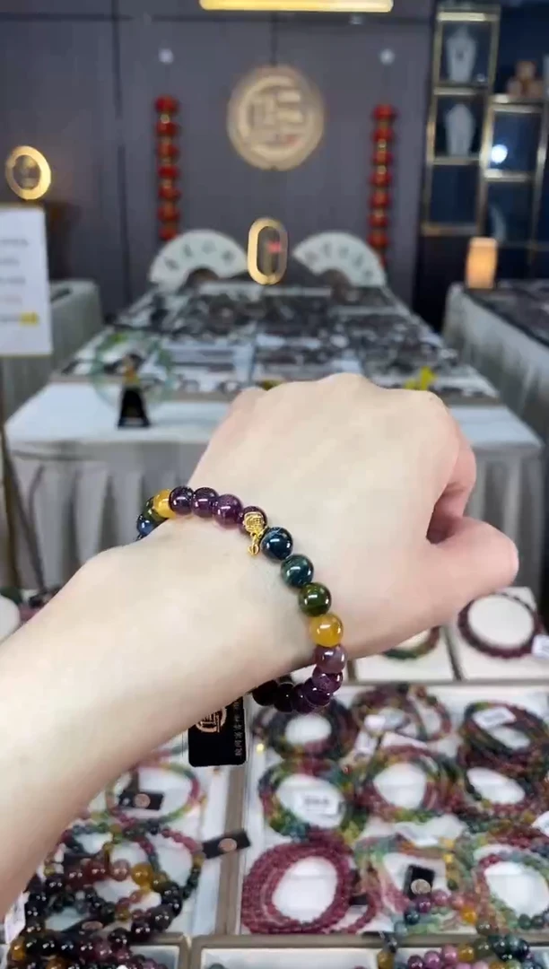 未镶嵌老矿碧玺单圈手串7mm+碧玺hon多样性发货一条