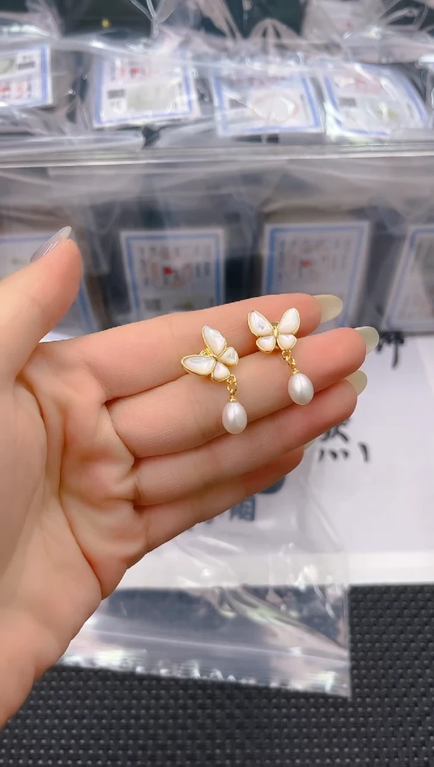 未镶嵌淡水珍珠耳饰ed1134