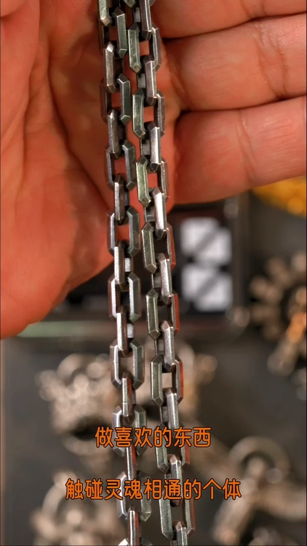 吊坠925银无垂直原创 自制古巴链 项链925-79